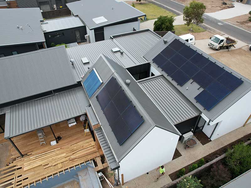 Residential property with solar panels
